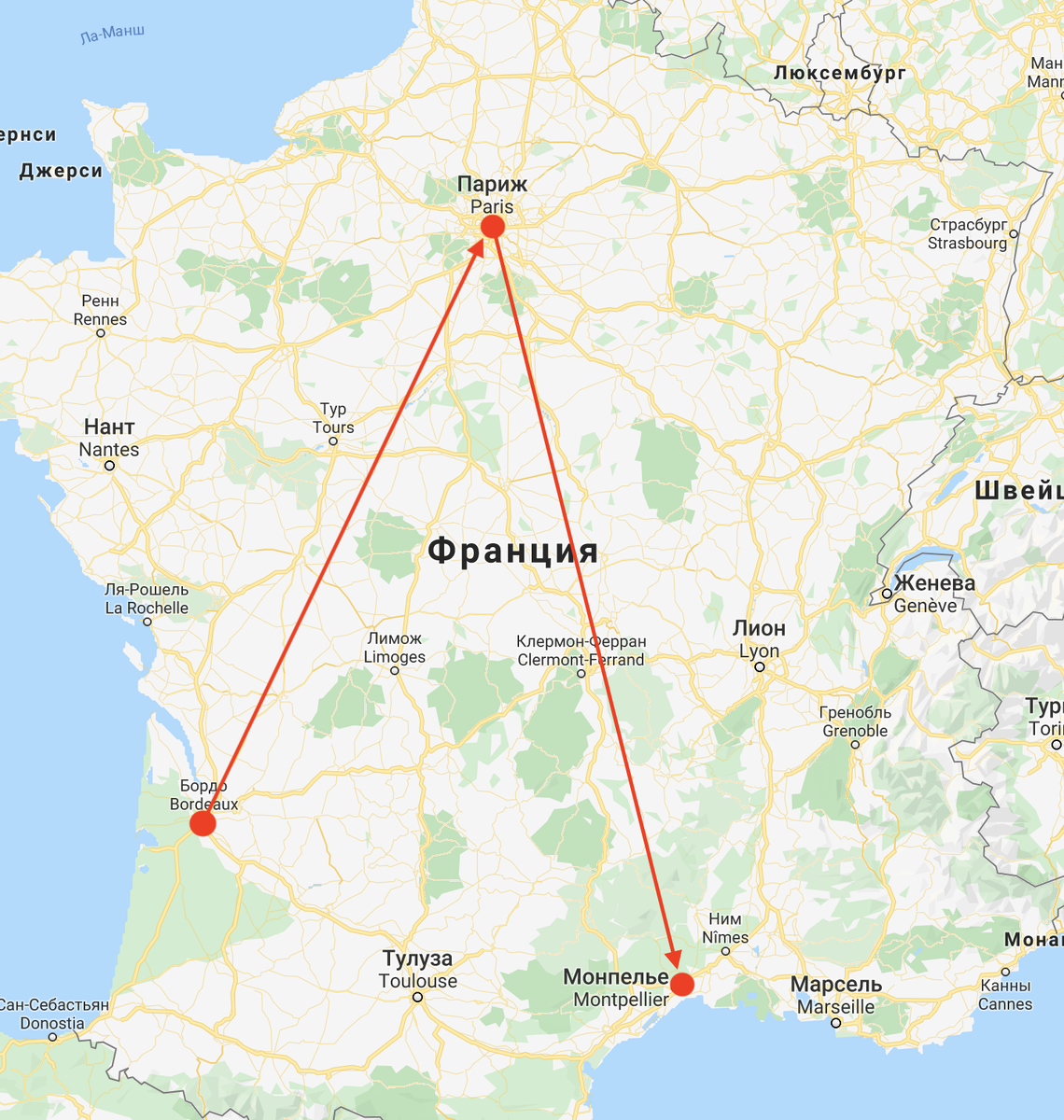 Вот такой маршрут мы проделали за 3 дня 