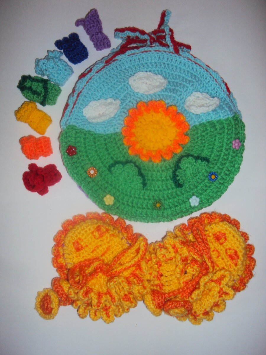 Развивающий набор "Радуга - волшебница" (сумочка - сторона - полянка)