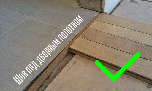 Шов под дверным полотном, правильно и красиво!