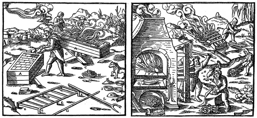Плавильная печь Средневековья