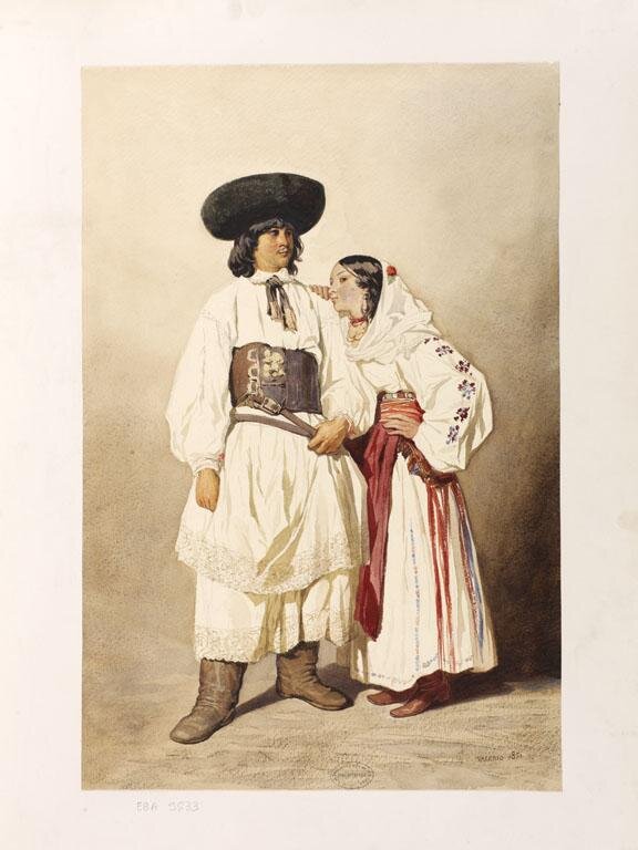 Théodore Valerio «Румынские крестьяне из окрестностей Лугоса»