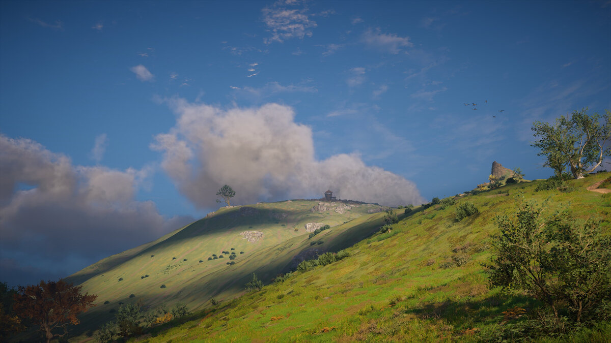 Почти полгода прохожу игру, а пейзажи всё ещё покоряют. Авторский скриншот.