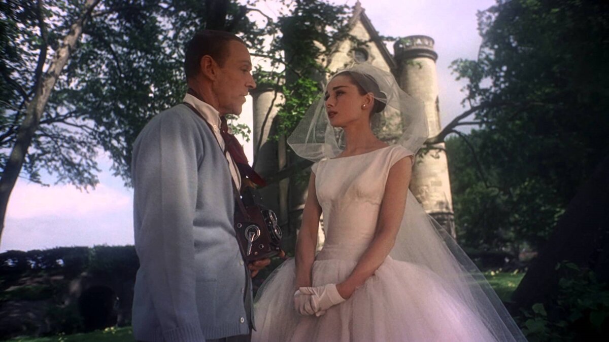 Одри Хепбёрн и Фред Астер в фильме "Забавная мордашка", 1957 г.
