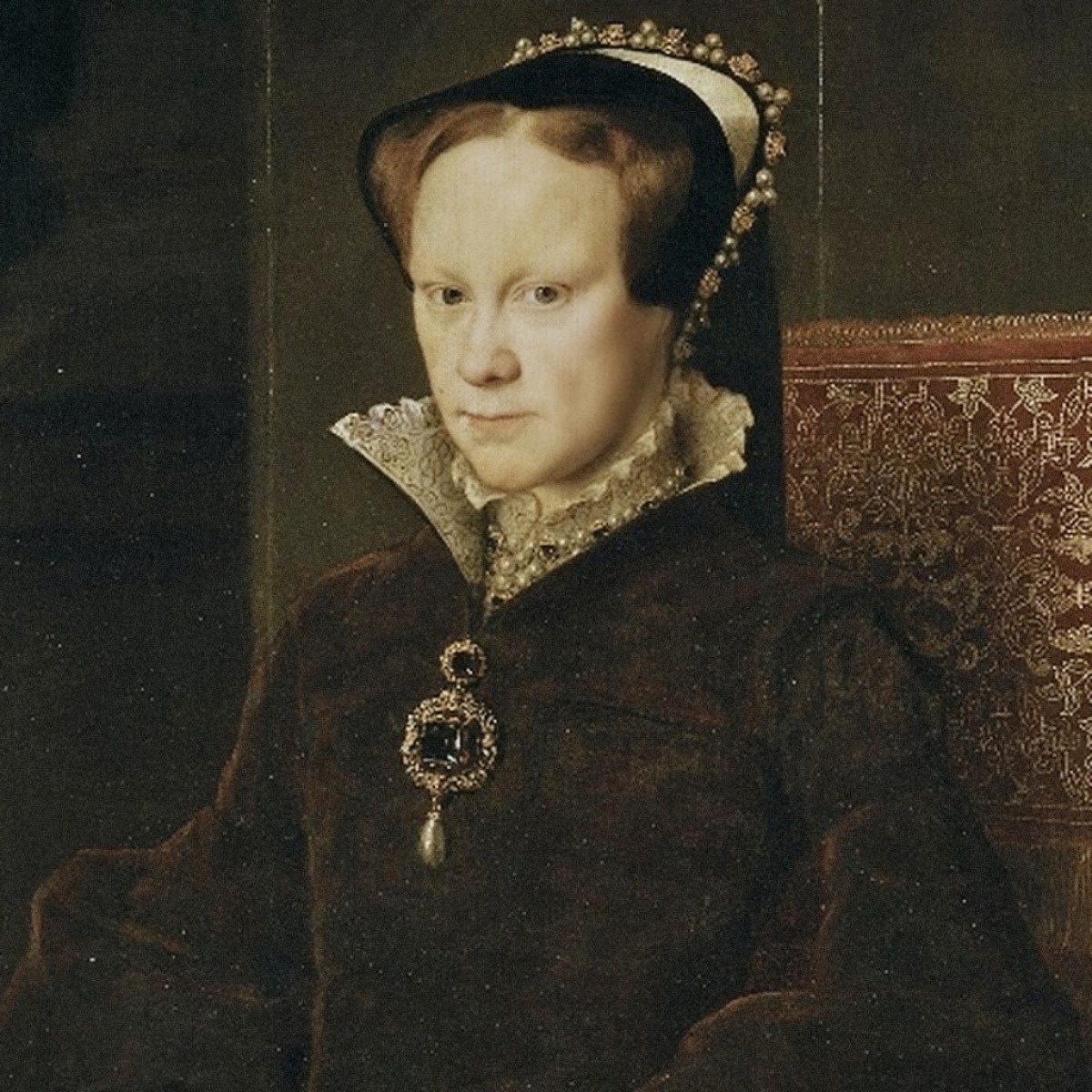 Мария I Тюдор. Первая коронованная королева Англии. Более известная как "Кровавая Мэри" "Мария католичка" 