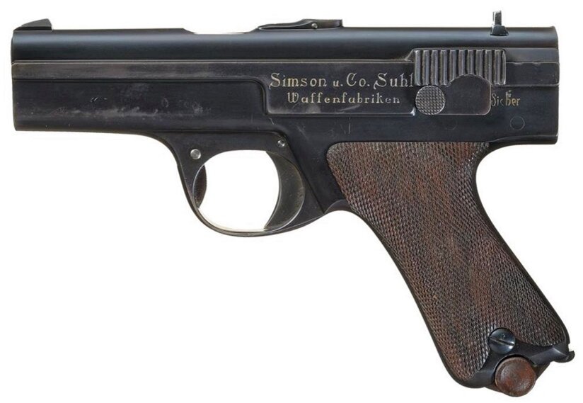 Пистолет Зимсон обр. 1929 года. Вид слева.