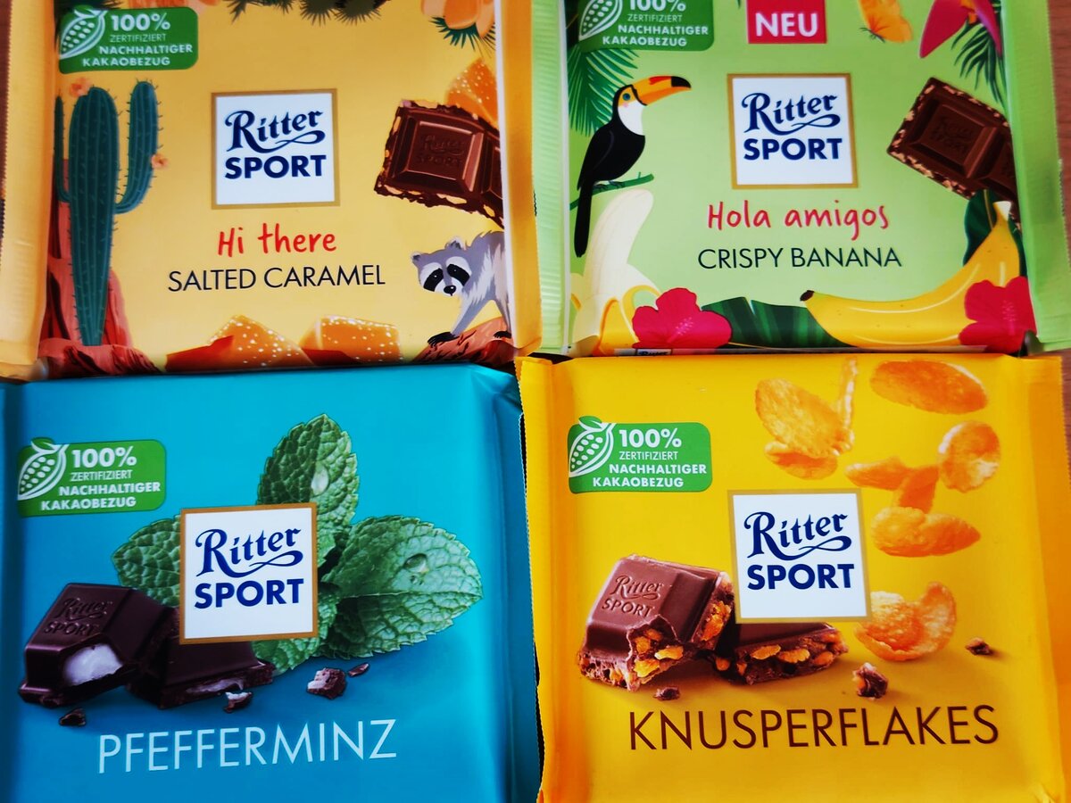 Ritter Sport белый шоколад с корицей