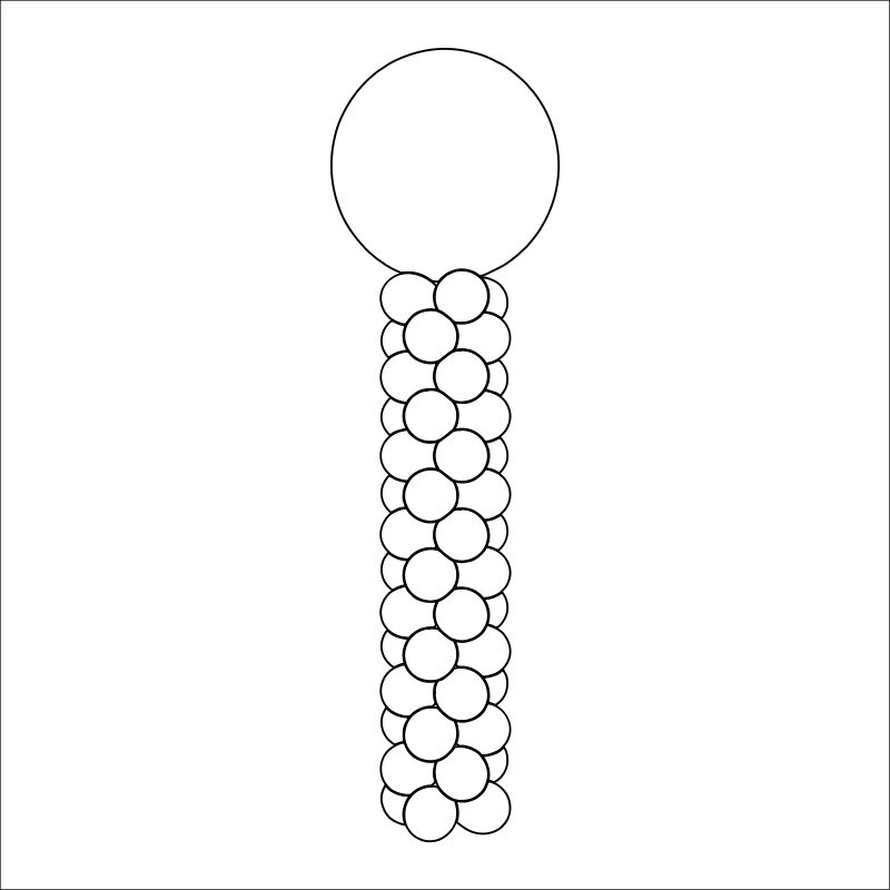 Гирлянда из шаров схема