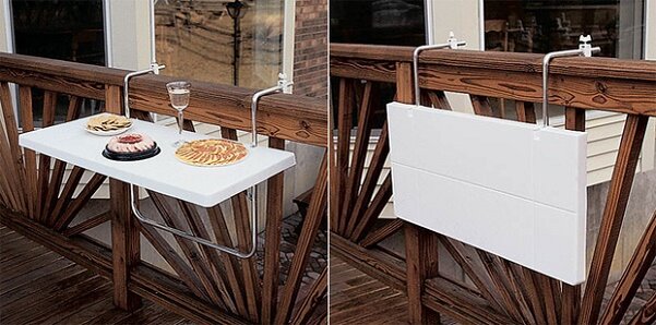 Компактный откидной столик на балкон своими руками