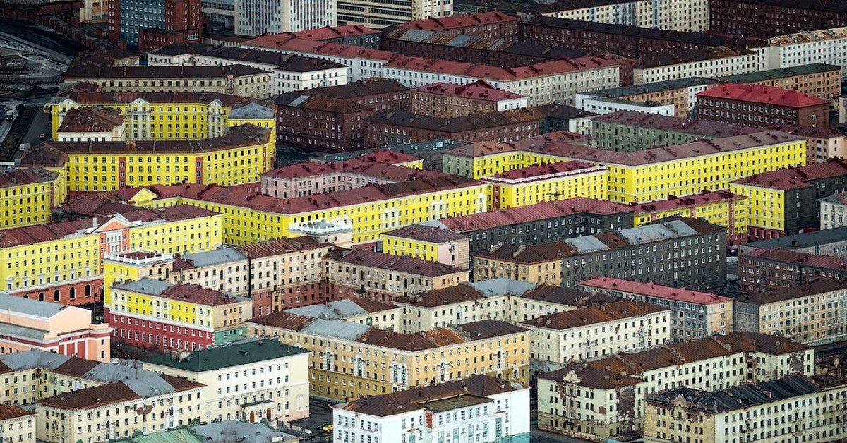 Норильск с высоты птичьего полета