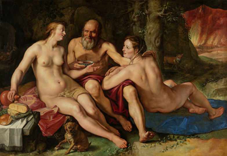 Лот и его дочери  (Хендрик Гольциус, 1616