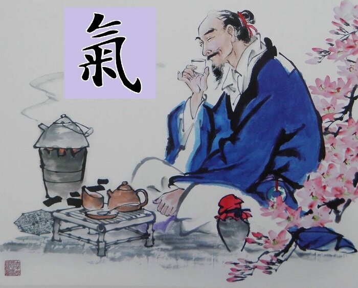 Иероглиф энергия Ци состоит из двух частей: изначальный пар и проросшее зерно