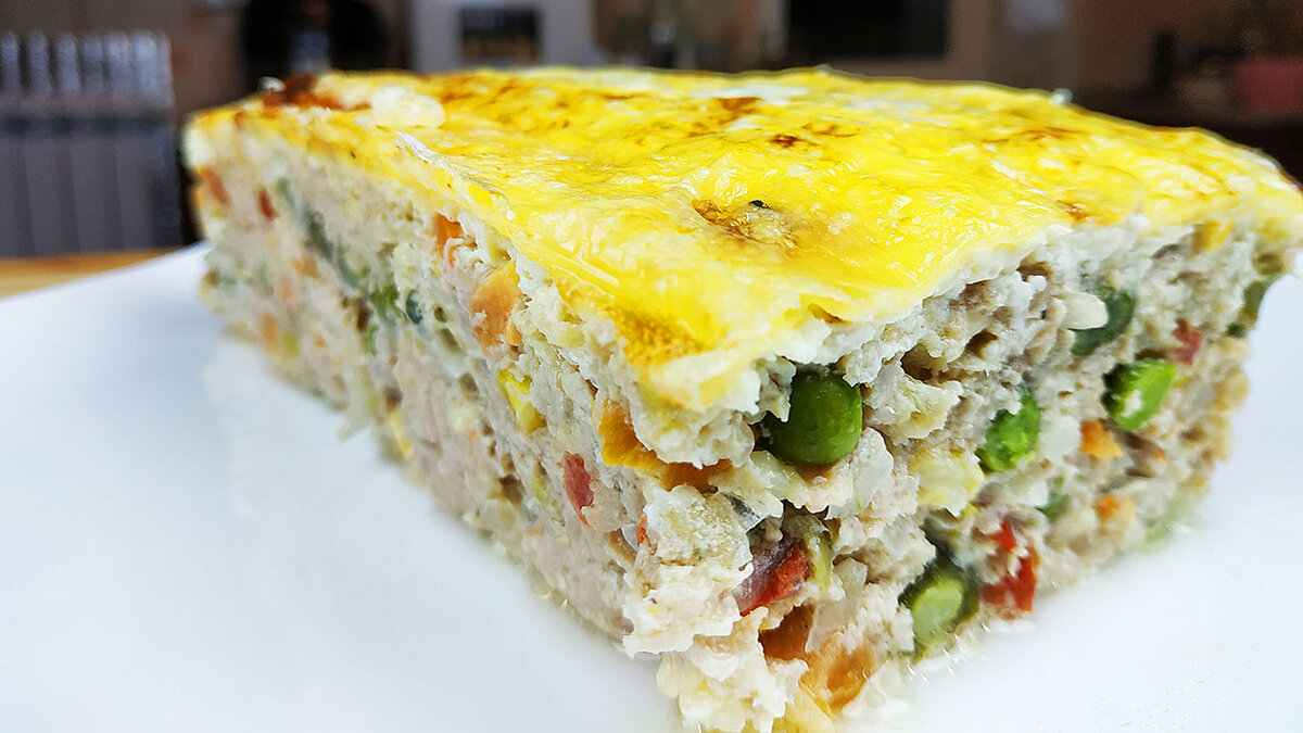 Террин, блюдо из фарша, фарш с духовке, рецепты из фарша, фарш с овощами