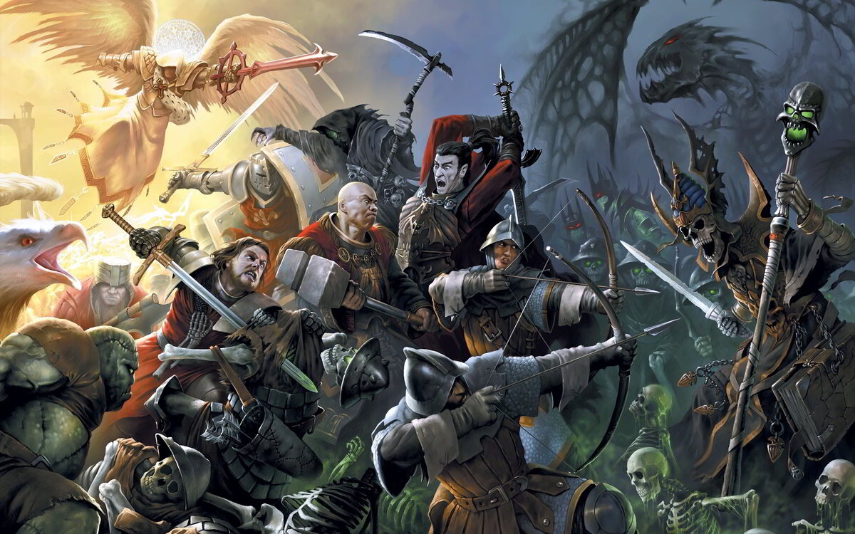 Данная картинка отражает основную суть сюжета версии Героев 5 без дополнений и аддонов, несмотря на то, что в большинстве роликов нам показывают вторжение демонов