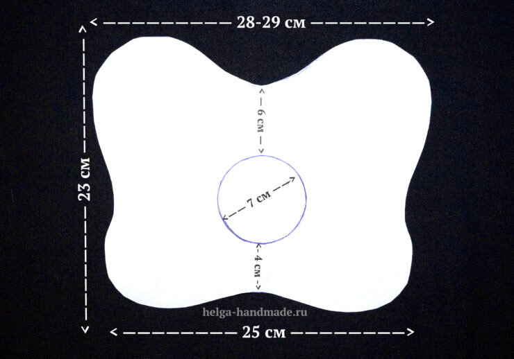 Подушки в форме бабочек. Выкройка