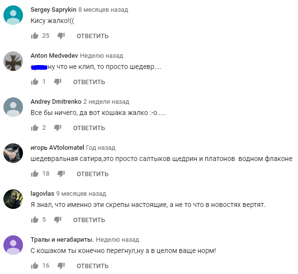 Комментарии к клипу.