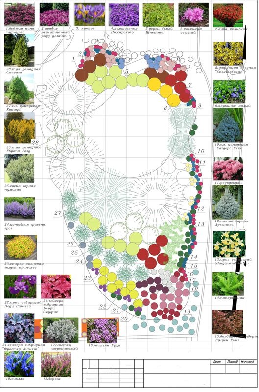 Схема цветника проект