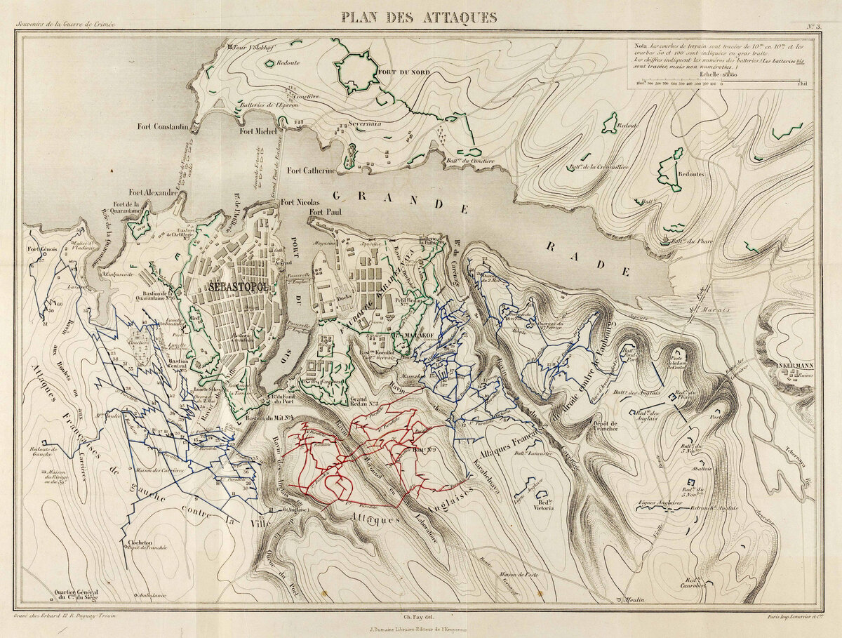 Карта оборона севастополя 1854