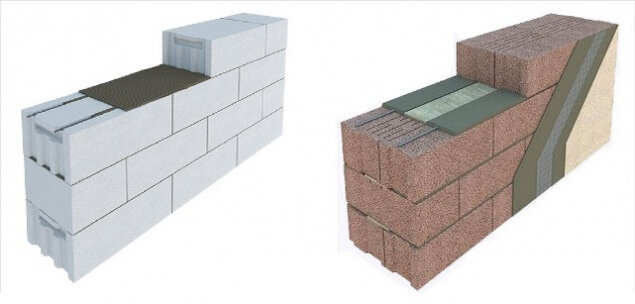 "Пирог" из газоблока и керамзитоблока