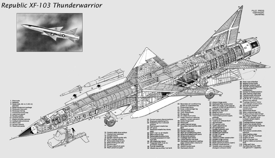 Чертеж XF-103. Фото: Twitter @WalkingMarimo 