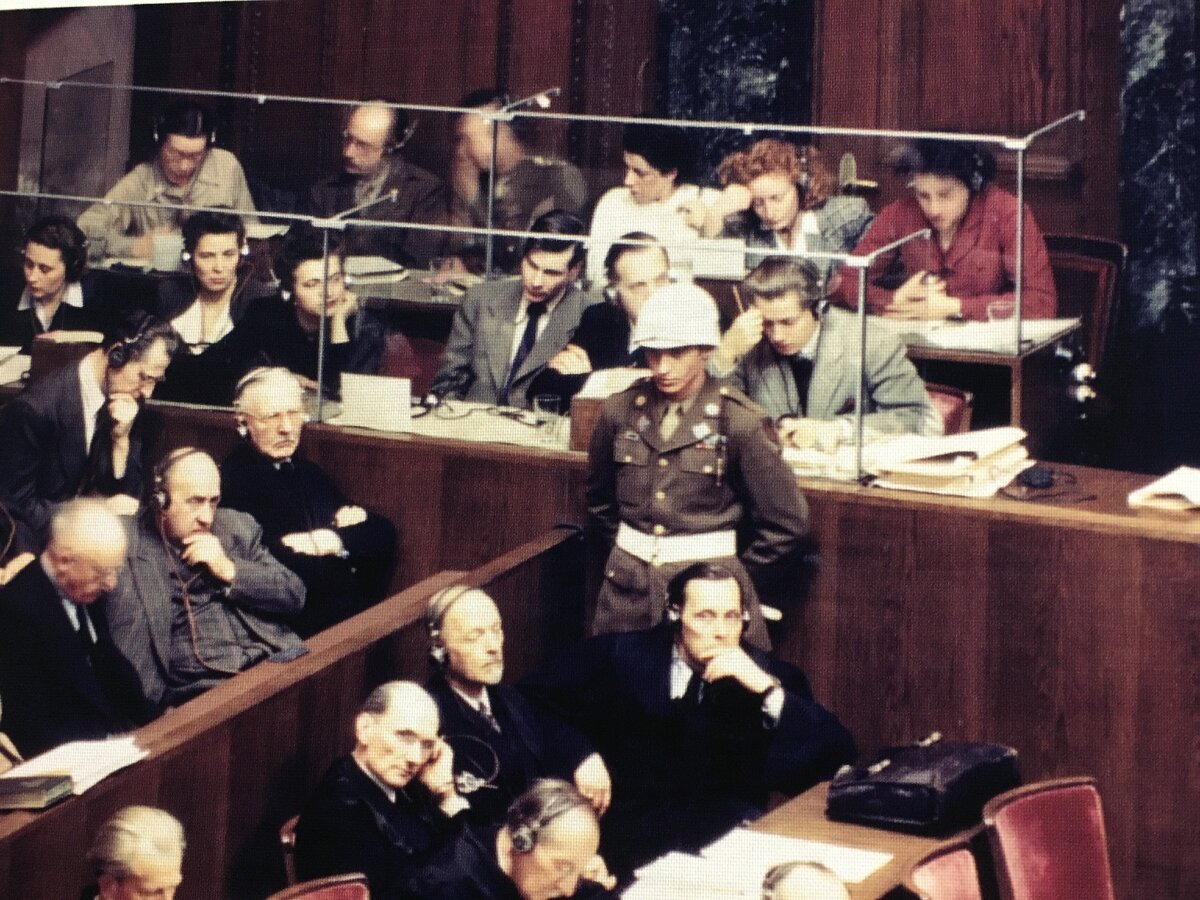 Заседание Нюрнбергского трибунала, фото из открытых источников