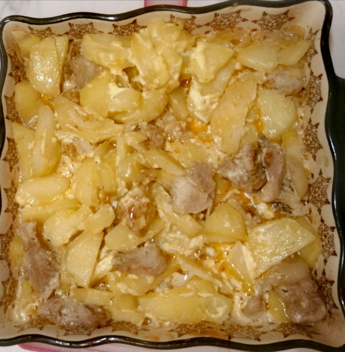 Как легко накормить семью из четырех человек. Картофельно-мясная запеканка.