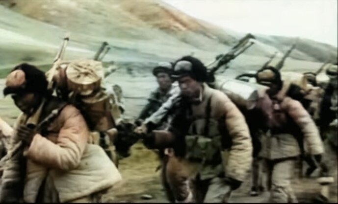 Сухопутные войска входят в Тибет. Источник:  "Tibet Museum" г.Лхаса Китай.->>