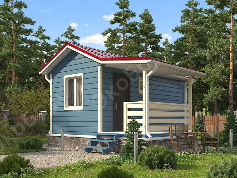 Рисунок 1. Проект каркасной Бани-8