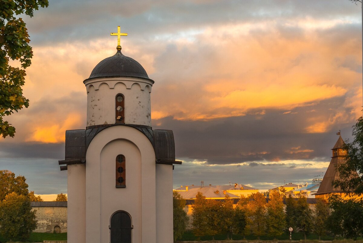 Ольгинская часовня Псков зимой