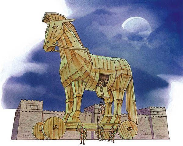 Раскраска троянский конь - 52 фото