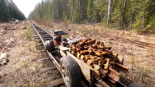 Как вывозят металл из тайги по УЖД и грязи \ Самоделка