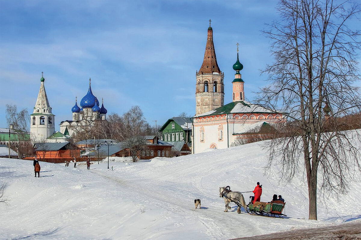 Суздаль зимой, источник фото - сайт https://clck.ru/32oBfV