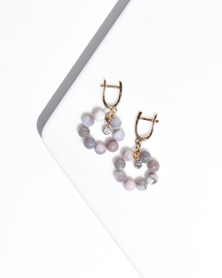 На фото серьги из агата