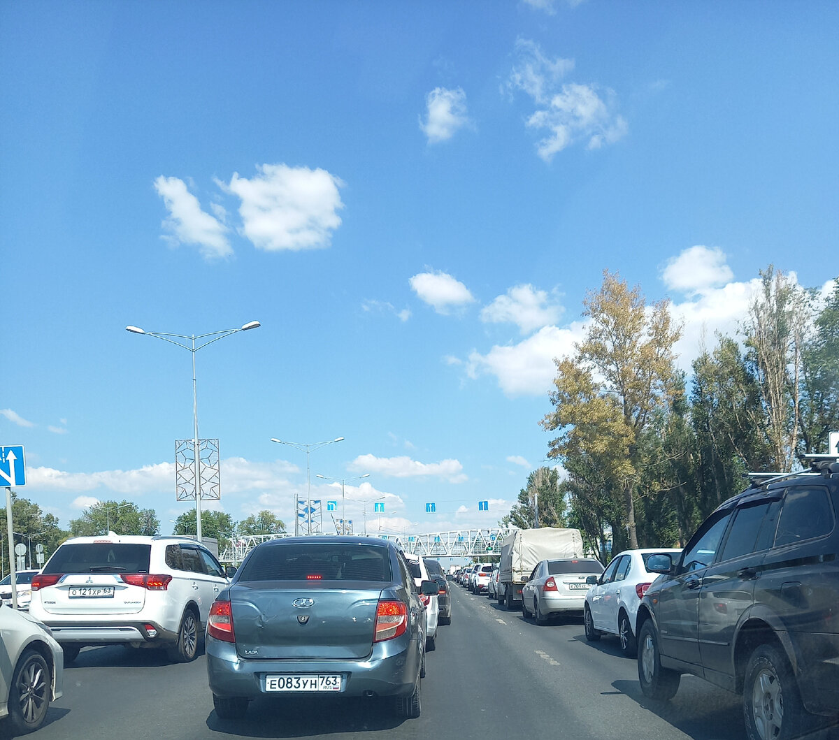 По пробкам в Самаре немного постояли