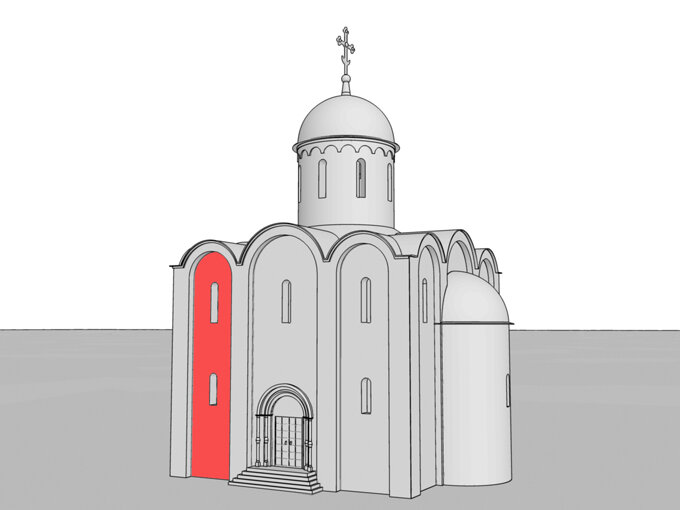 Обычно прясло завершалось закомарой.