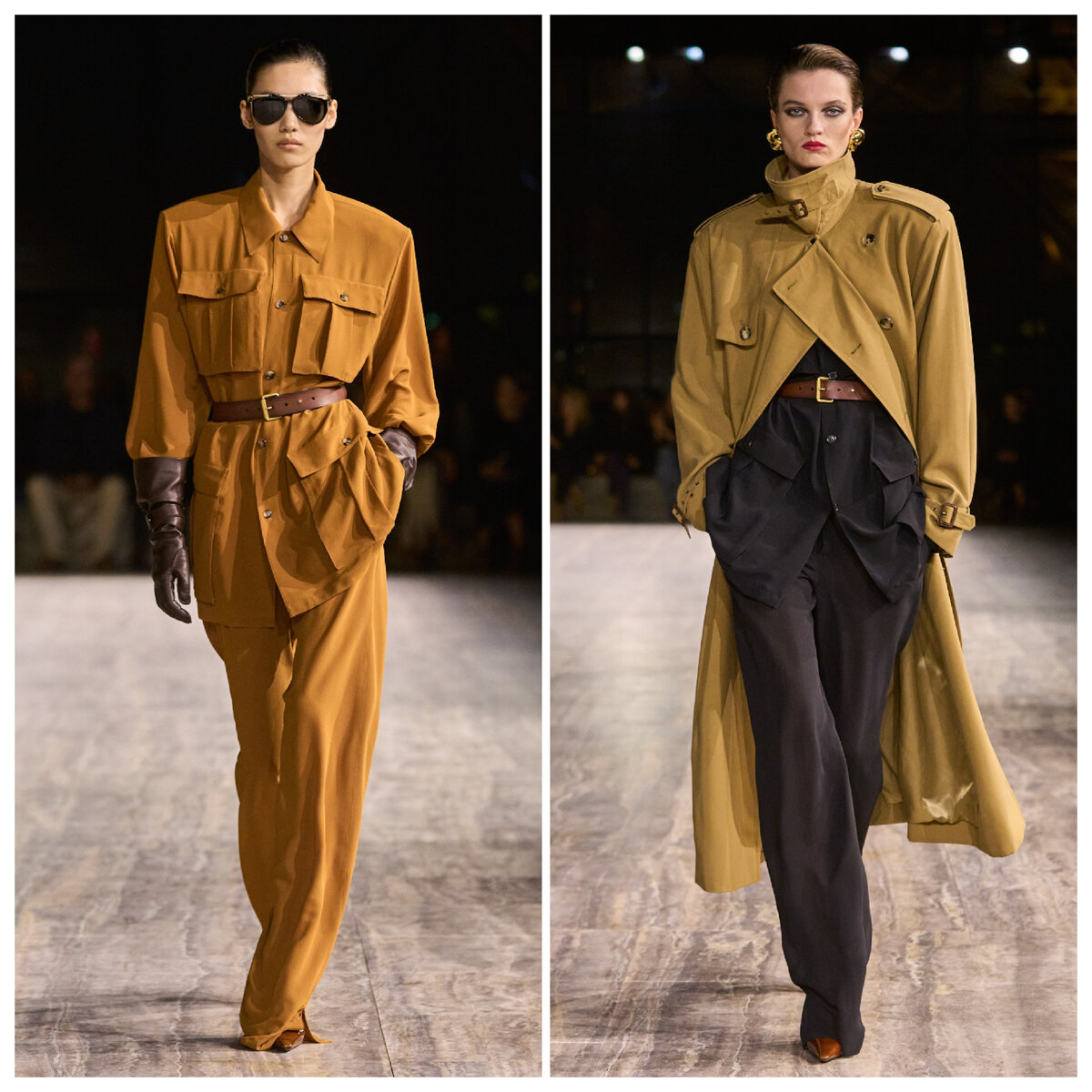 фото Vogue Ranway, коллекция Saint Laurent SS 2024, коллаж составлен автором