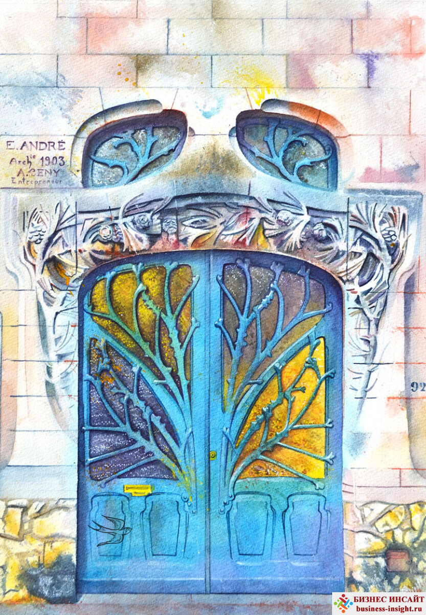 Художественная роспись дверей