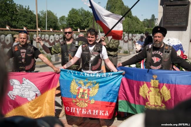 "Ночные волки" в Праге, май 2018 года