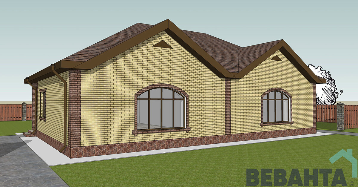 Облицовка - керамический кирпич "Брылино"