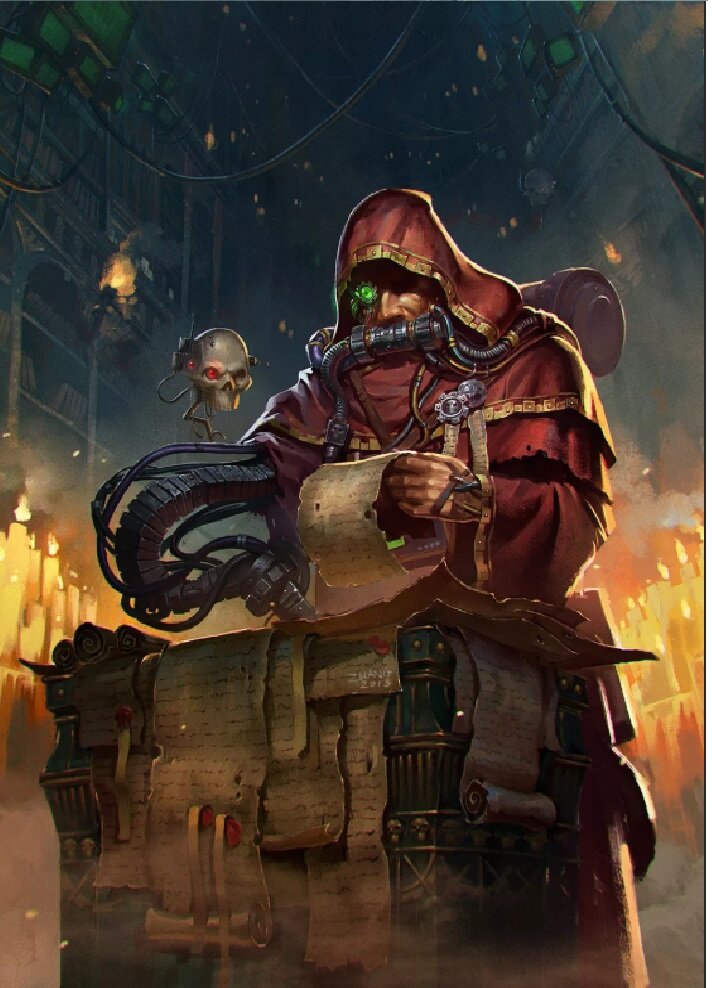 Техножрец за богослужением.