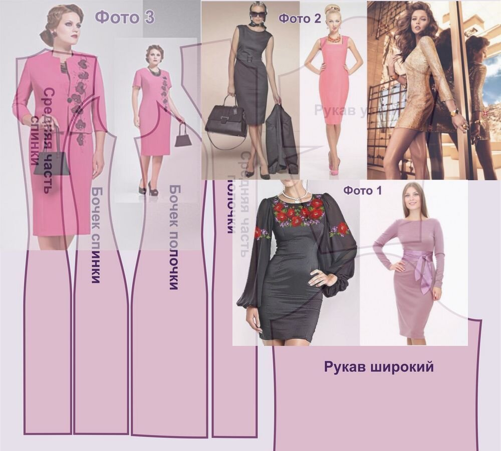 Платья футляры по выкройке для начинающих под разные размеры и фасоны фото