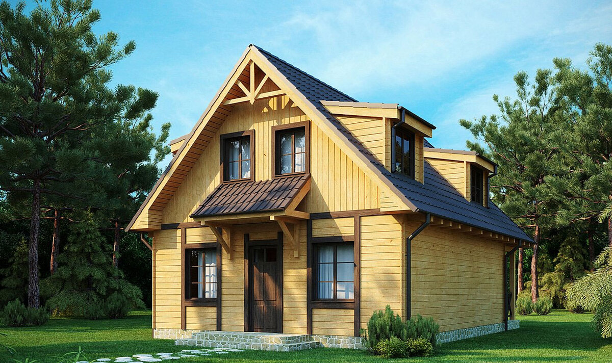 Дом с мансардой