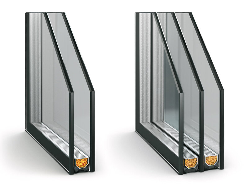 Однокамерный и двухкамерный стеклопакеты