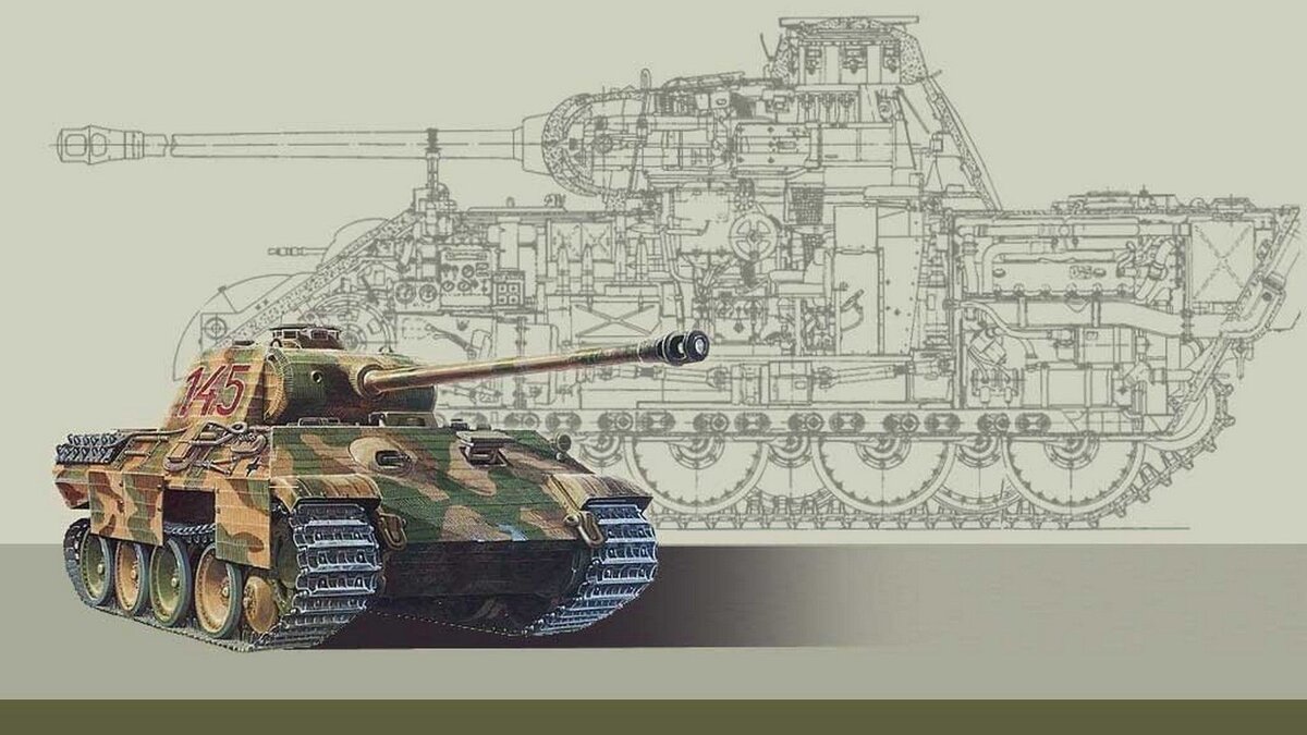 Танк королевский тигр рисунок