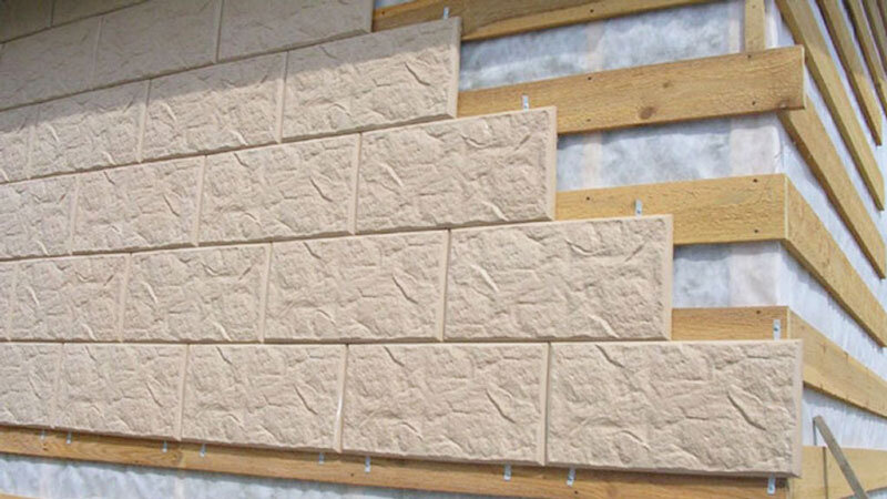 Монтаж фасадной облицовочной плитки