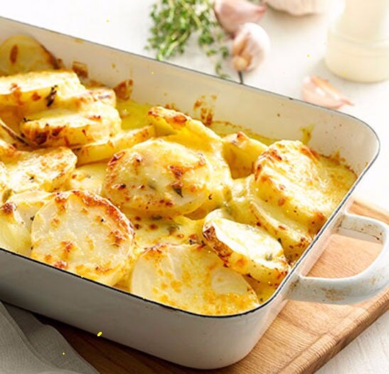 Рецепт картофеля, запеченного в молоке 