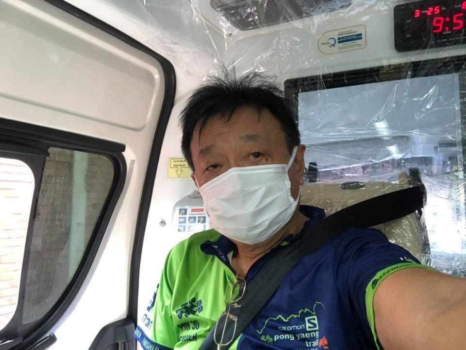 Фото из машины скорой помощи.