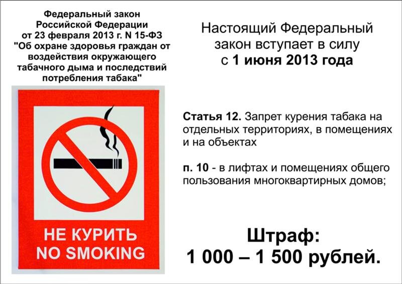 Табличка о запрете курения в общественных местах образец