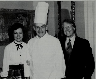 Розалин и Джимми Картеры с поваром Белого дома