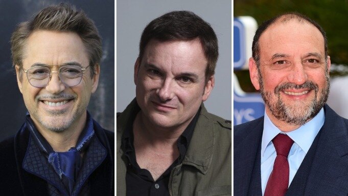 (L-R) Robert Downey Jr., Shane Black and Joel Silver AP. Источник - https://deadline.com