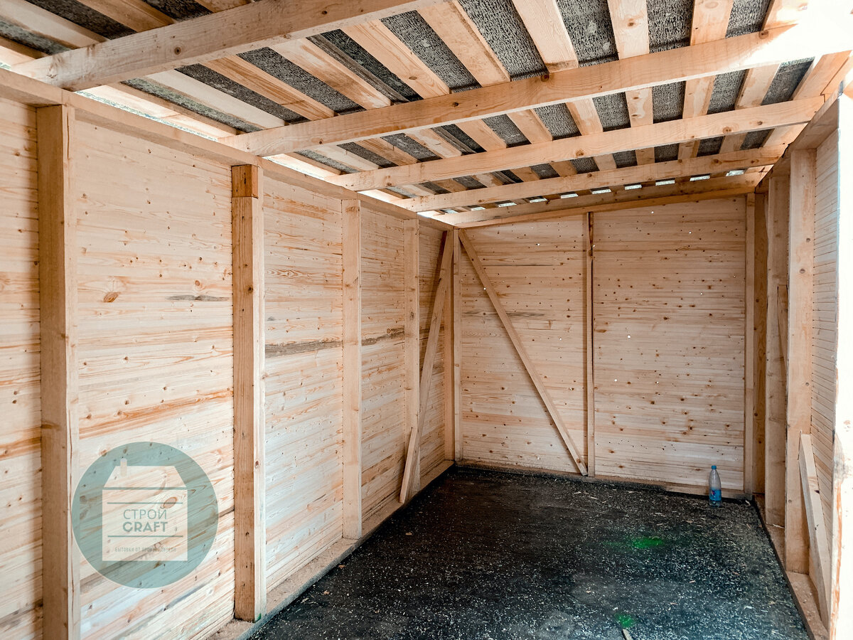 Бытовка без внутренней отделки в базовой комплектации